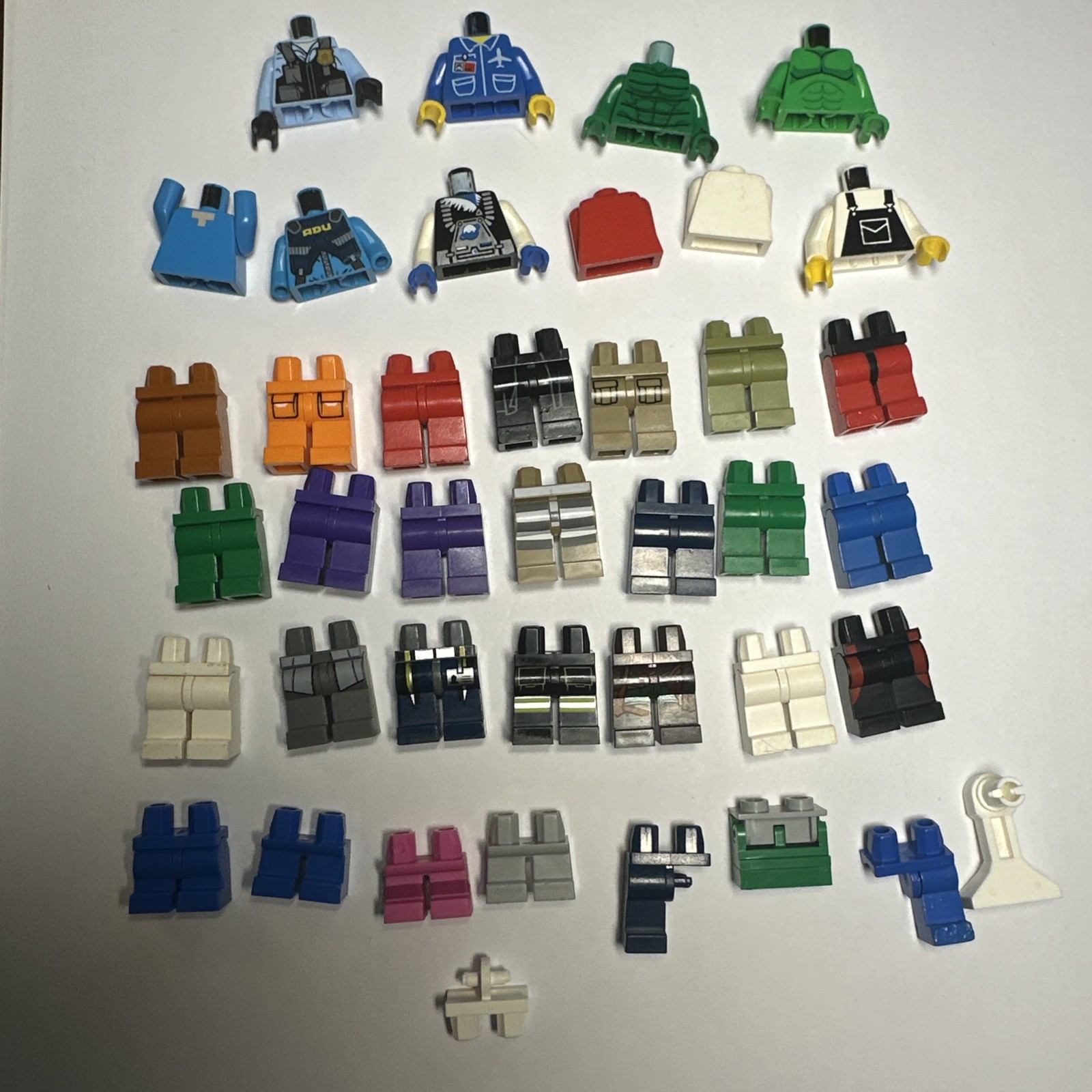 Lot of 40 Lego Torsos and Legs Minifigure Assortment As Shown In Pics MOC Fun