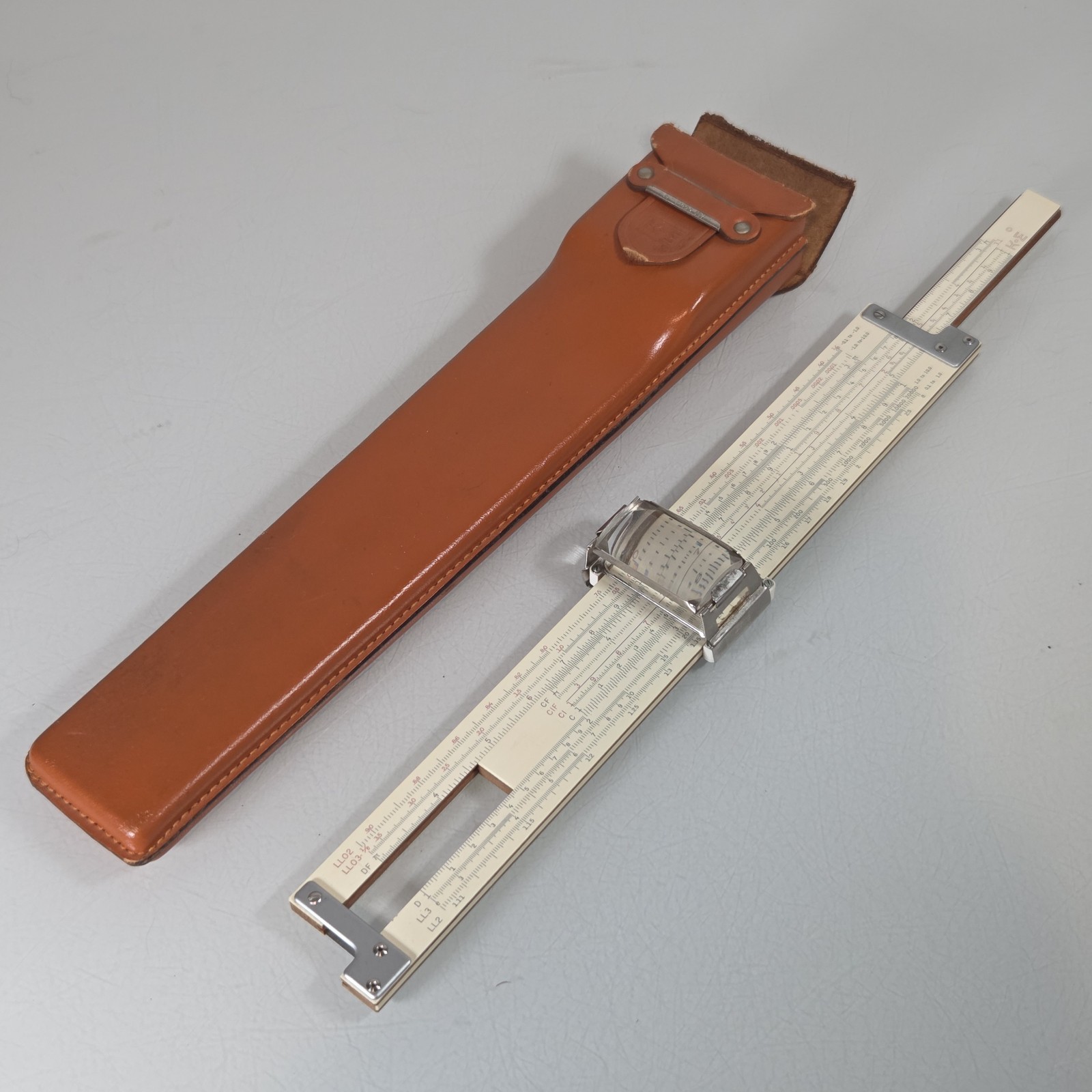 Keuffel & Esser K+E Slide Rule 68-1210 Log Log Duplex Decitrig With Leather Case