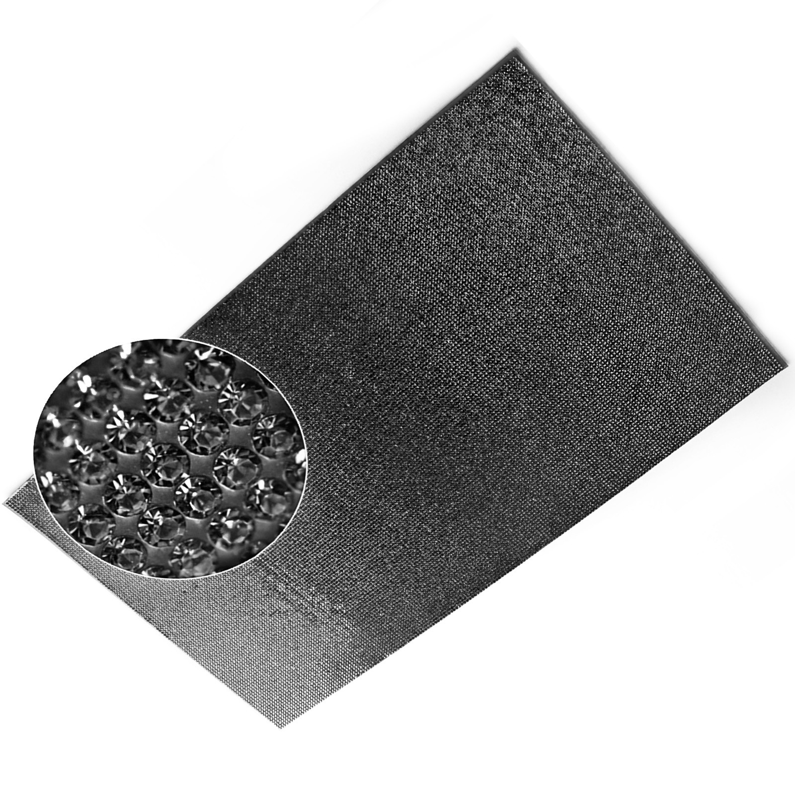 Black Bling Rhinestone Sticker Self Adhesive Fashion Crystal Decal Decor DIY c