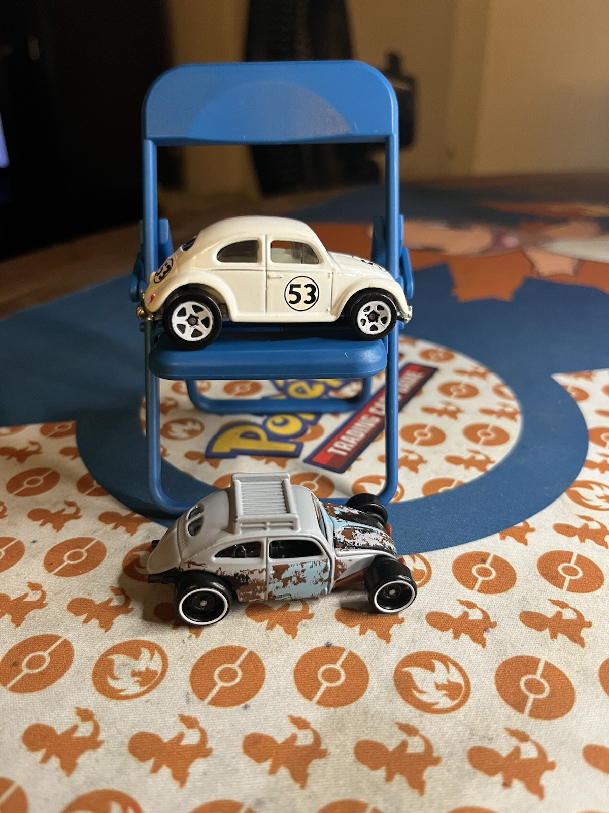  Hot Wheels Disney’s Volkswagen VW Beetle Pearl WHITE Herbie 53 Love Bug  1988