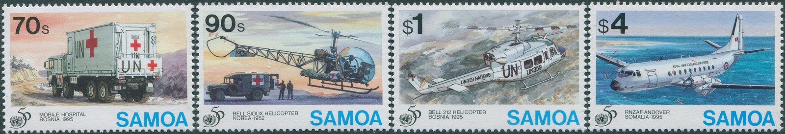 Samoa 1995 SG971-974 United Nations set MNH