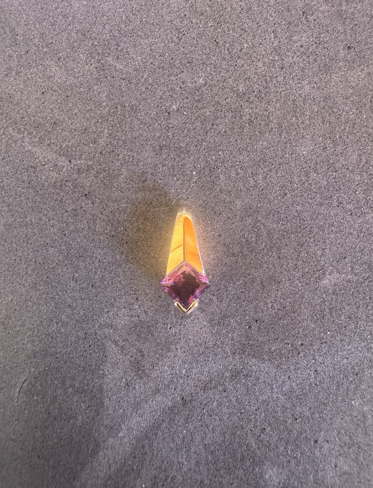 14k gold amethyst pendant