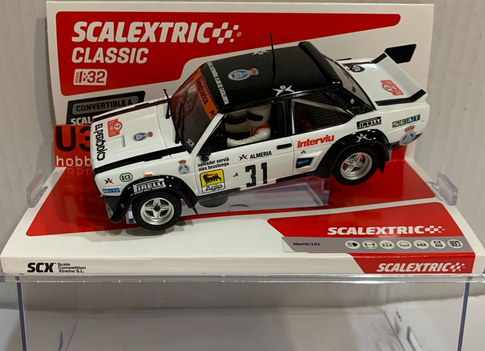 Slot Car Scx scalextric U10611S300 Fiat Abarth 131 #31 Monte Carlo 1979 S. Serbe