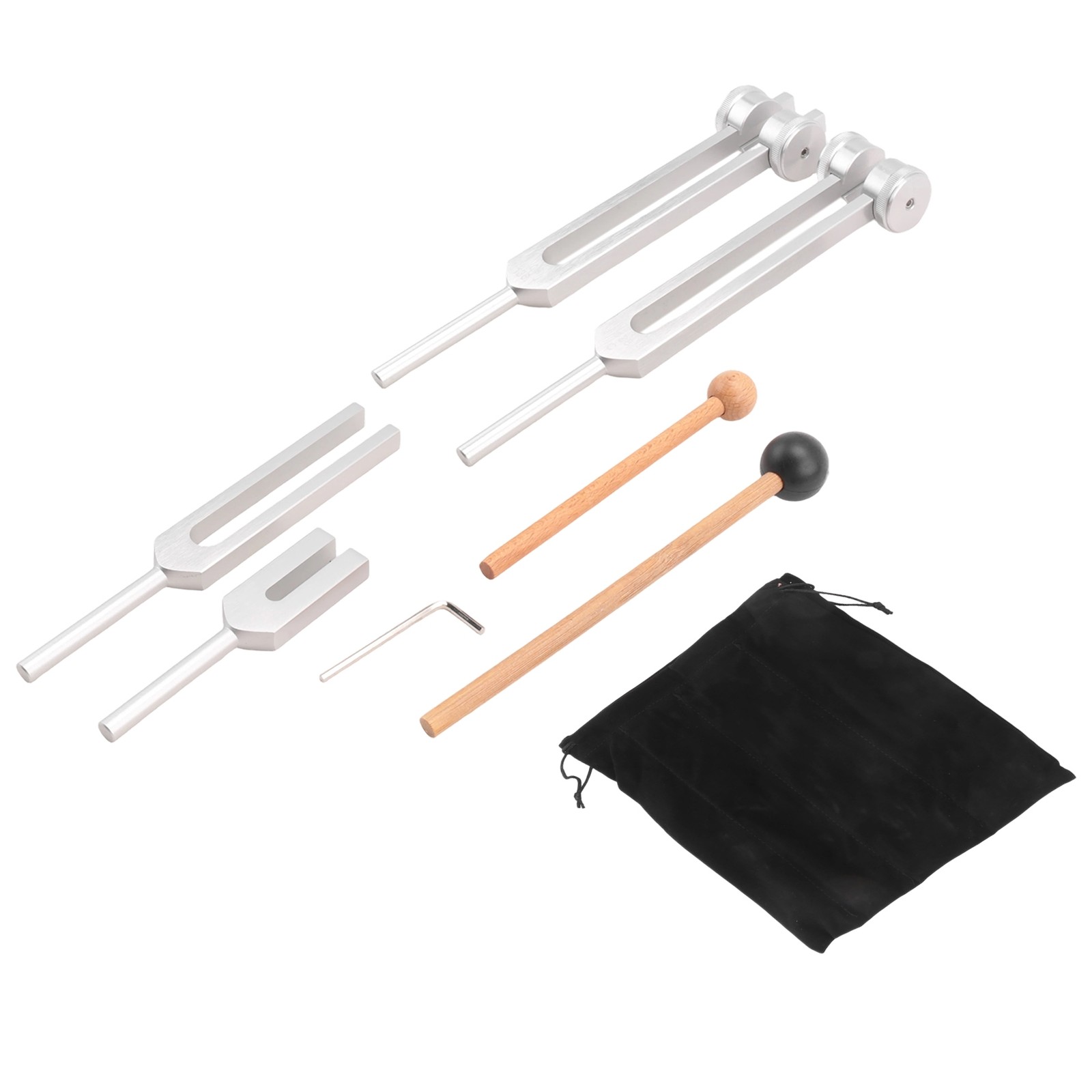 4Pcs Tuning Fork Set(128Hz,  136.1Hz, MI 528Hz, 4096Hz),for Healing9989