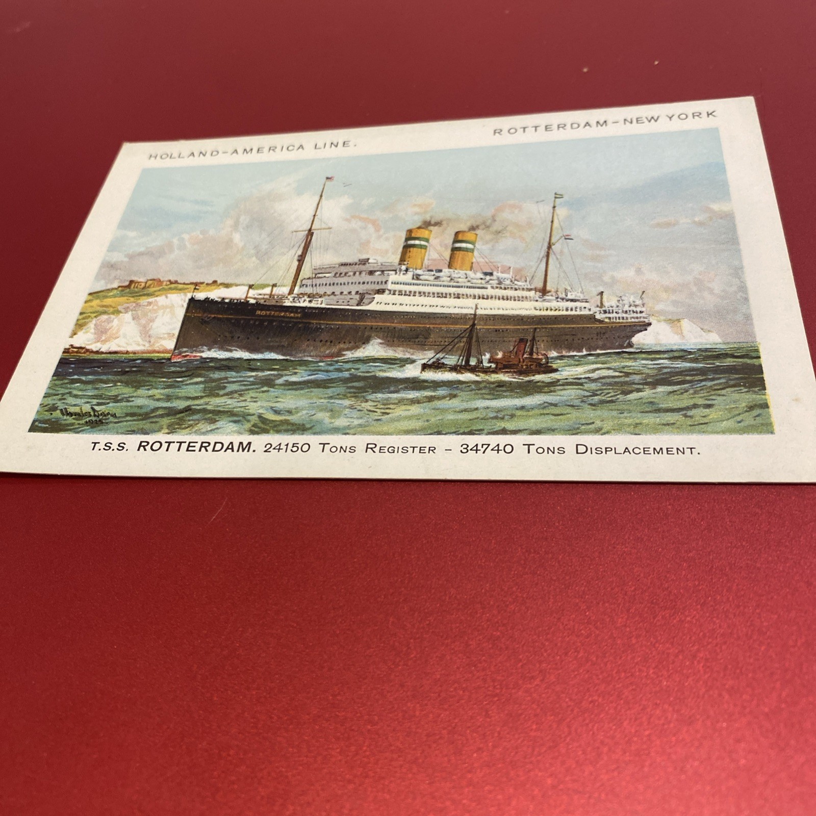 T SS Rotterdam Cruise Ship Postcard