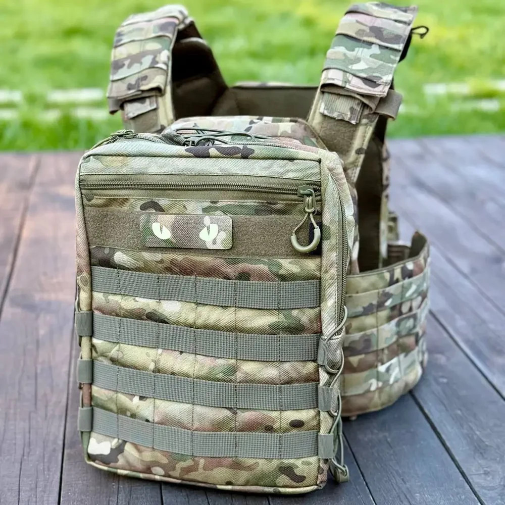 assault backpack for a plate carrier with an outlet for Multicam 30x25x10 💛💙