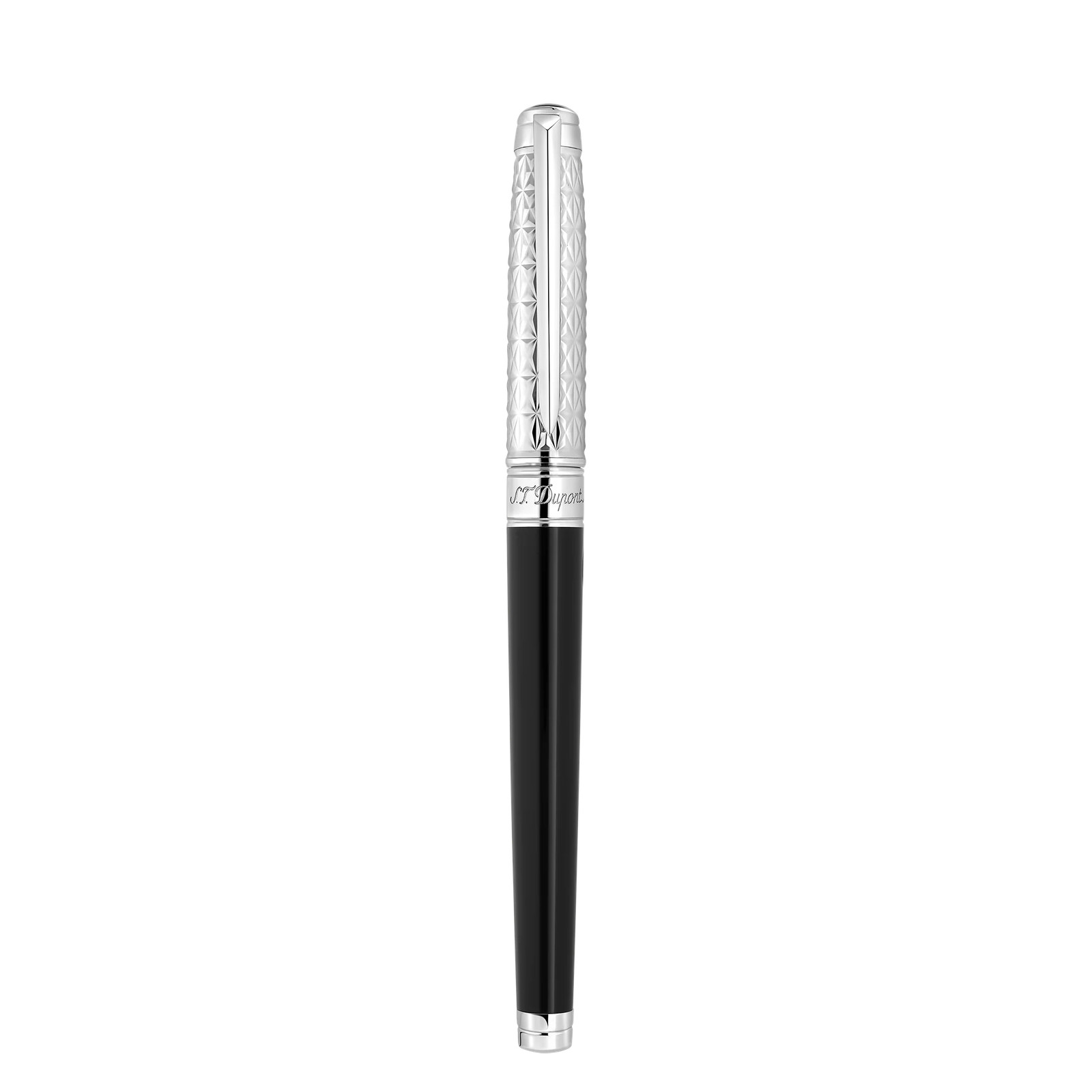 St DuPont - Eternity Medium Black/Palladium Fire X Rollerball Pen - Ref: 422070M
