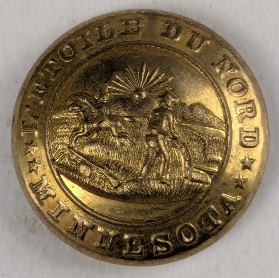 1890s - Minnesota State Seal Officer Uniform Button - M2E