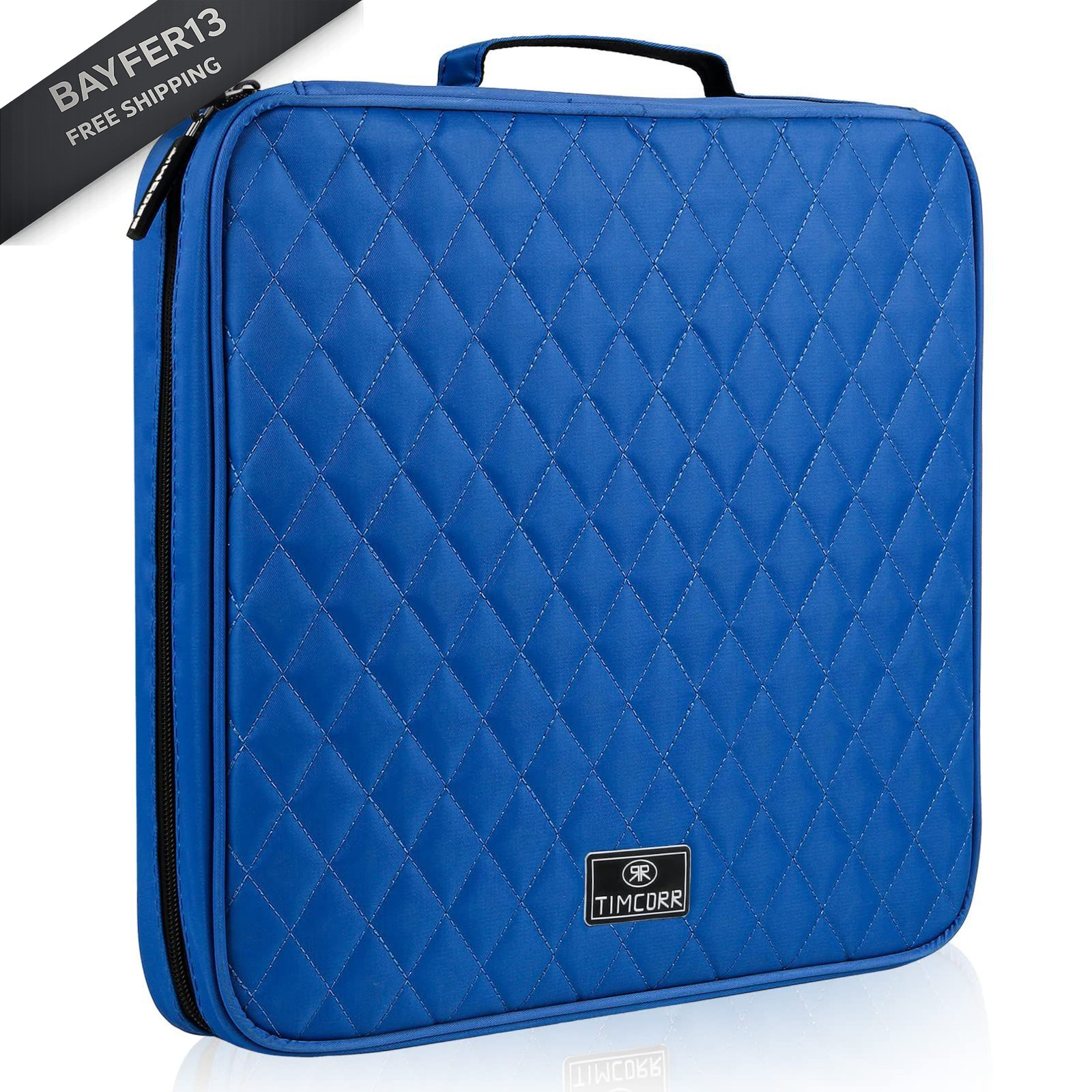 TIMCORR CD Case DVD Holder Storage: 160 Capacity M, 160 Blue 