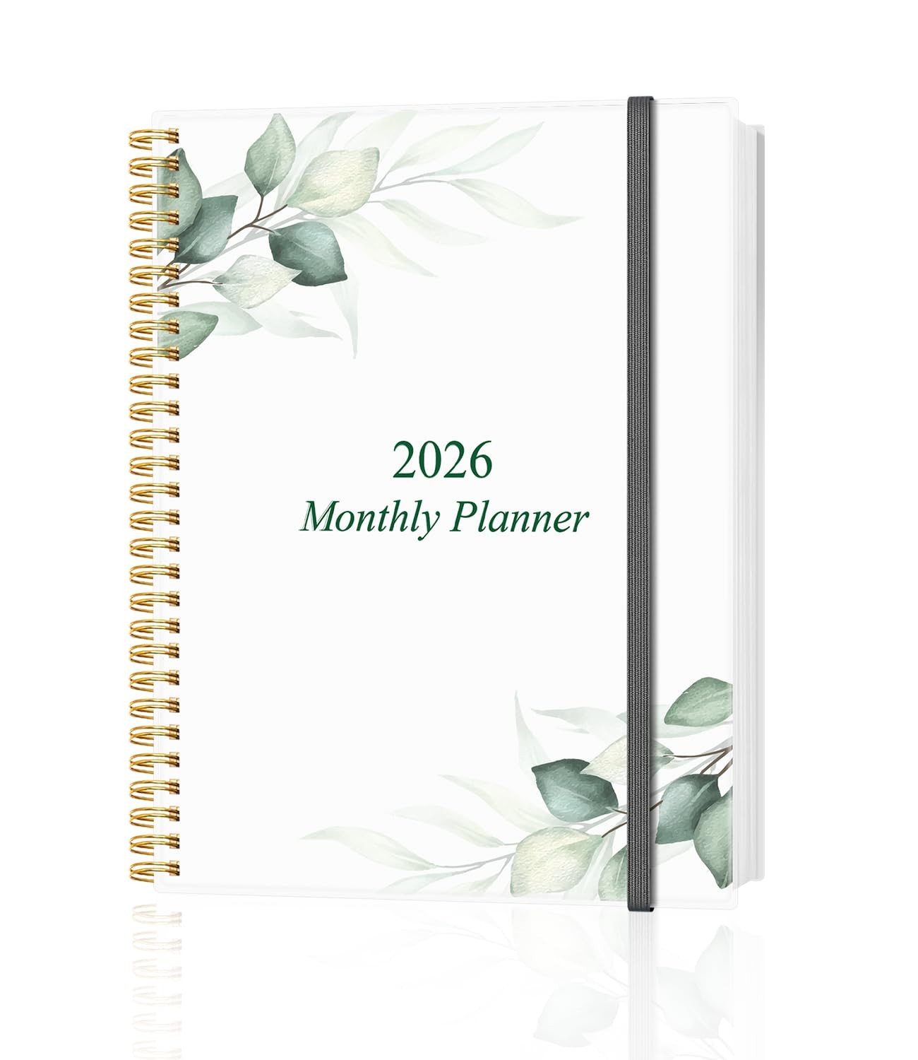 Monthly Planner 2026 - Calendar from January 8.5'' x 11'', Green-Leaf 
