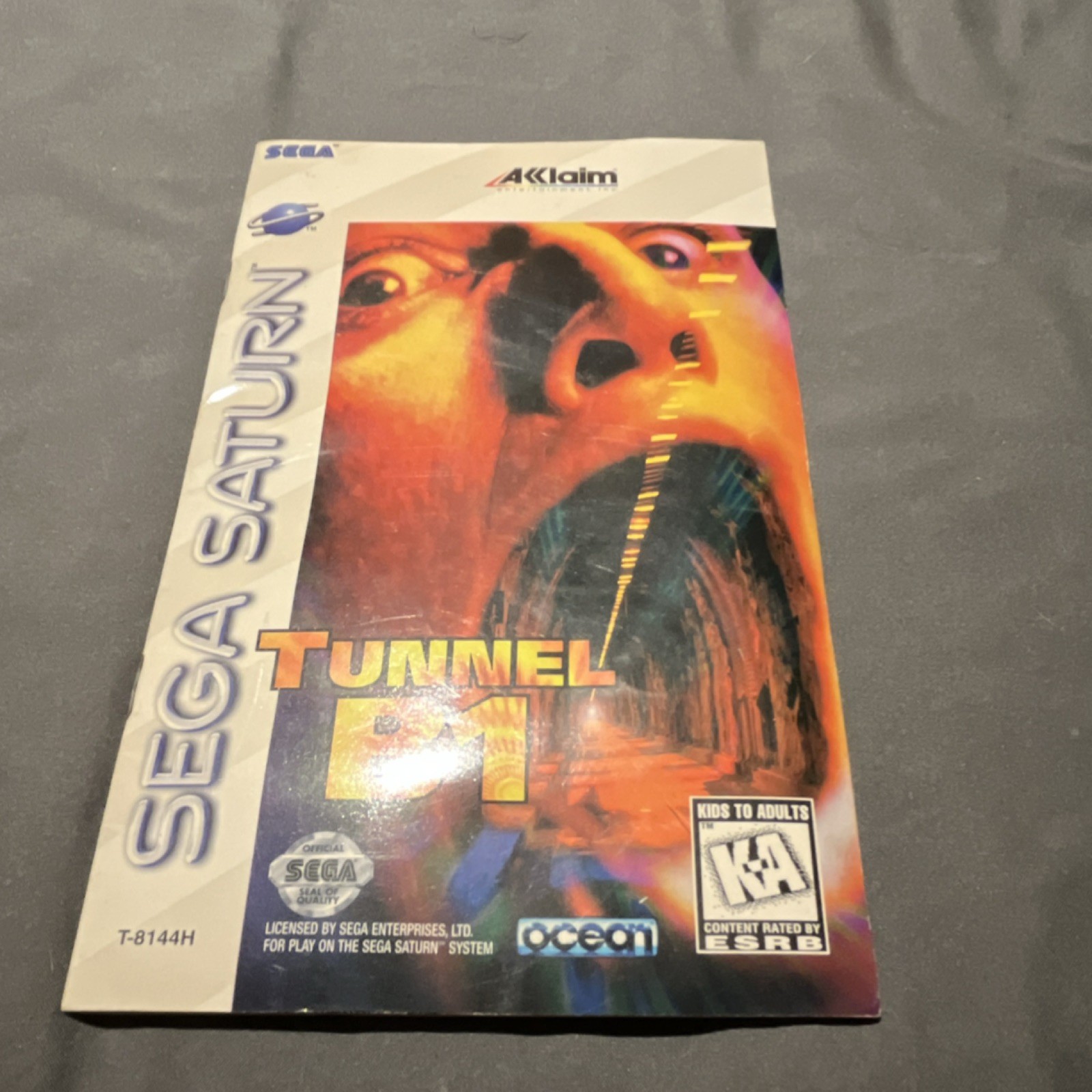 SEGA Tunnel B1 Original English Instruction Manual for Sega Saturn.
