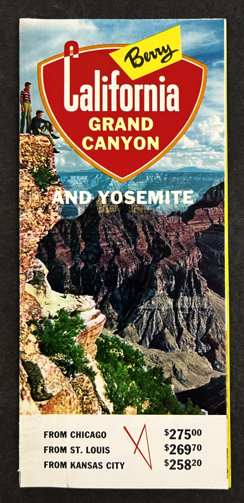 1959 Berry Tours California Canyon Yosemite National Parks VTG Travel Brochure