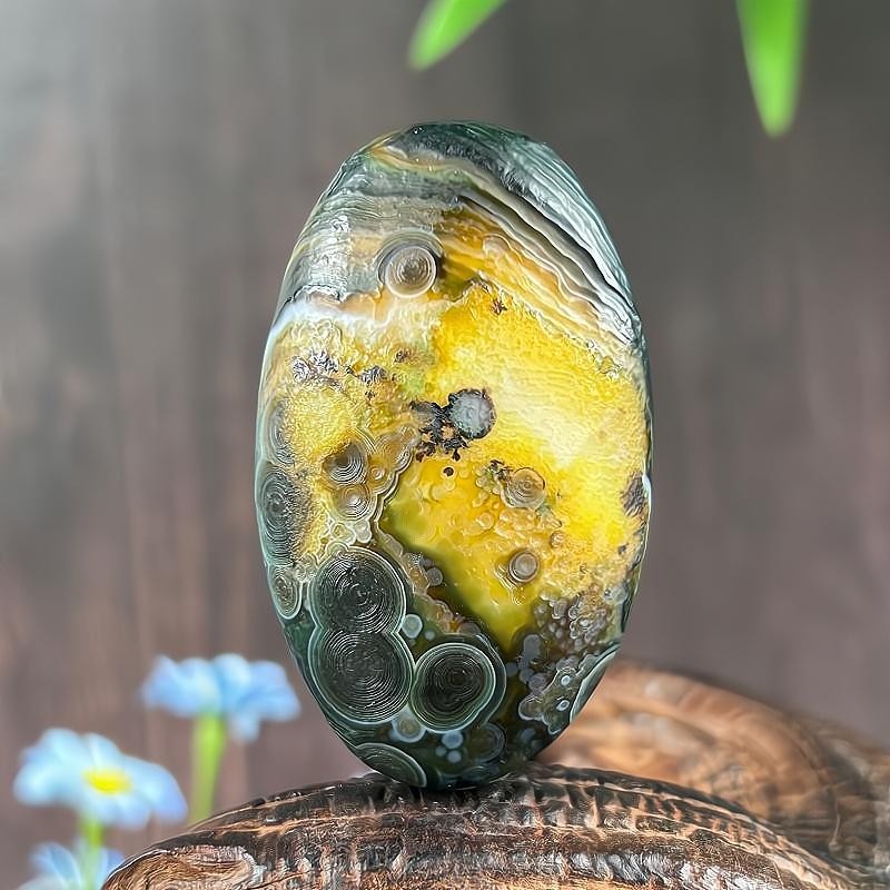 Rare Natural China Inner Mongolia Gobi Eye Agate Specimen