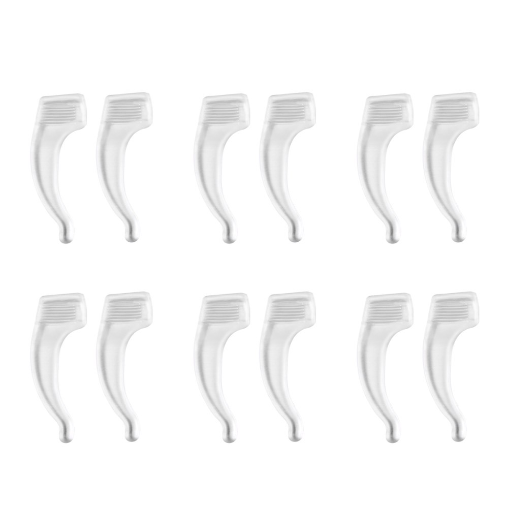 20 Pairs Transparent Silicone Ear Pads for Eyeglasses Antiskid Ear Hook