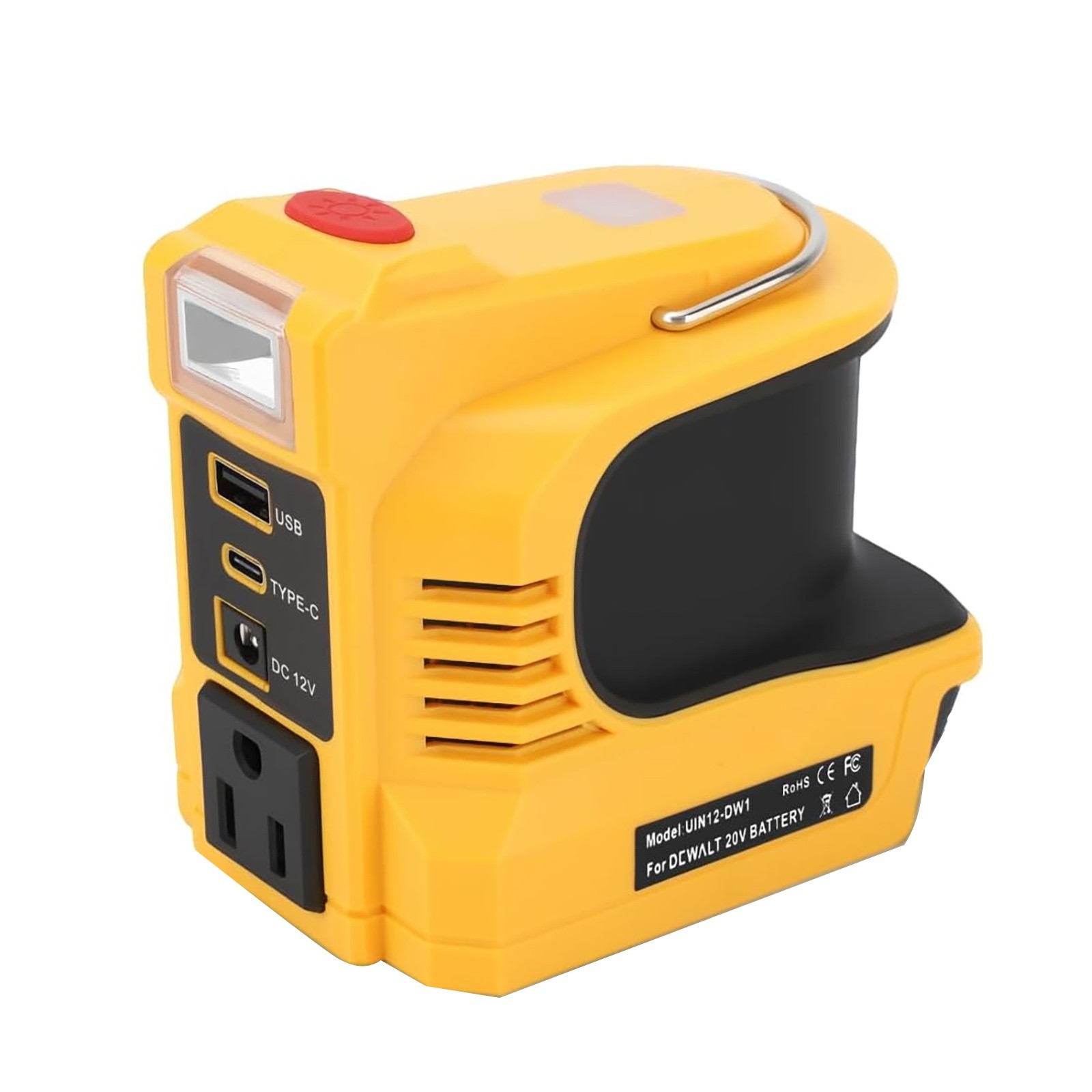 Power Inverter Replacement for DeWalt 20V Battery to AC 110V Outlet 220W Max