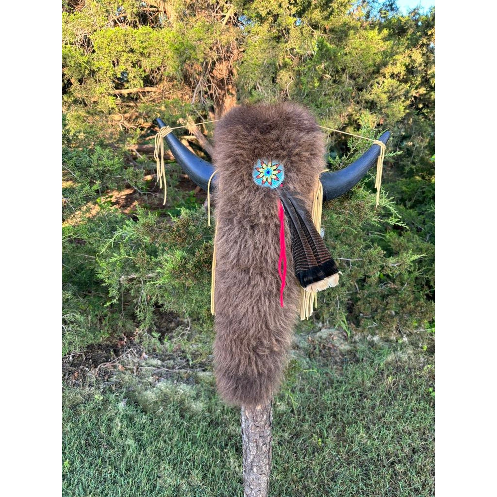 FHKEV1- Ceremonial Buffalo Headress Authentic