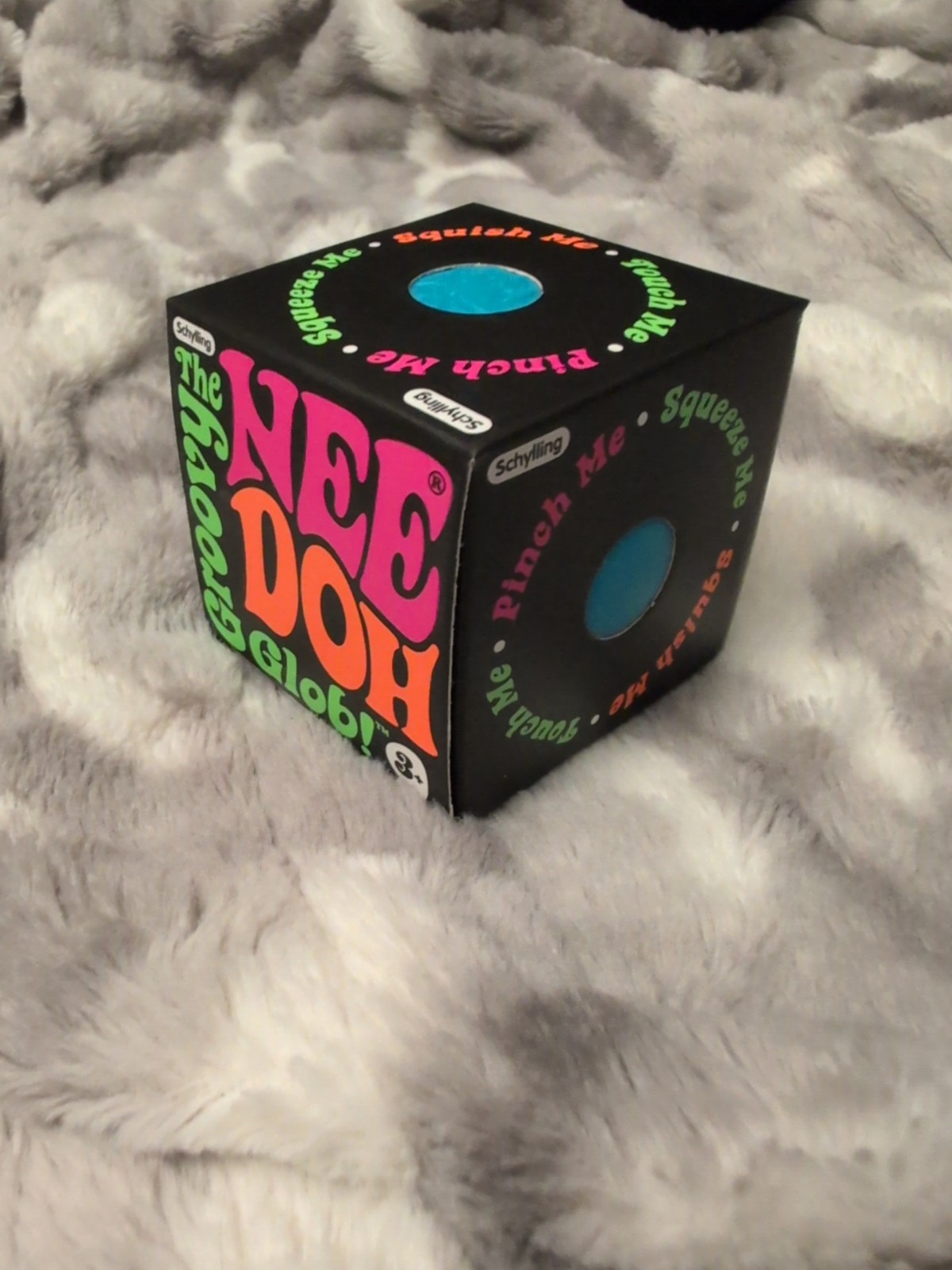 Schylling Nee Doh Groovy Glob Squeezable Stress Ball Blue NIB