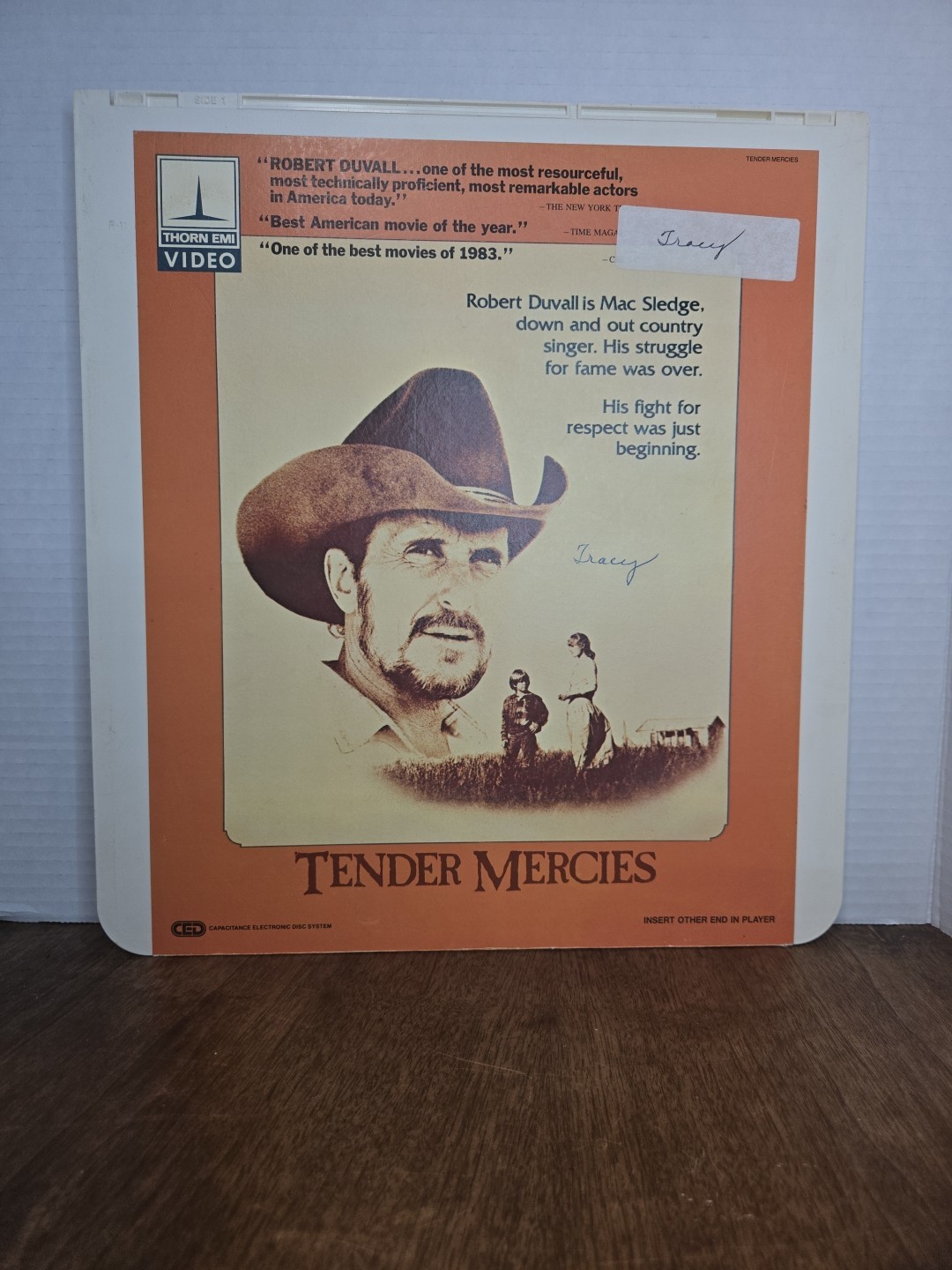 Tender Mercies RCA SelectaVision CED VideoDisc Robert Duvall Tested 