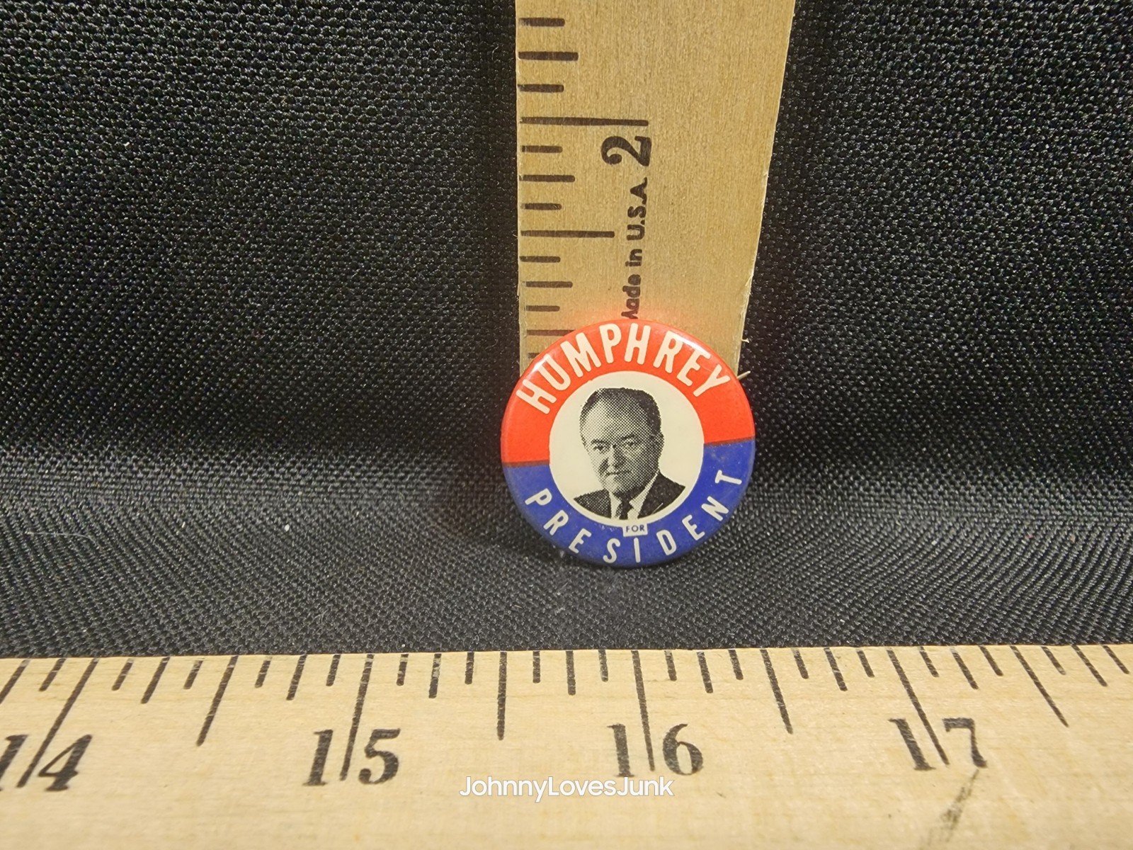 Vintage Humphrey Presidential Political Pinback Button Used