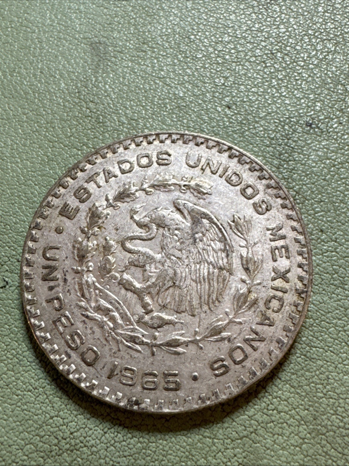 MEXICO - 1 Un Peso 1965 - Jose Morelos - Silver Coin .100