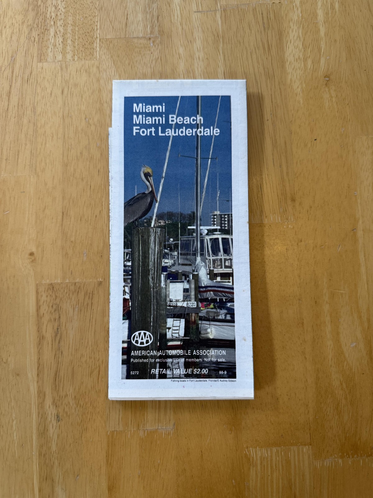 Vintage AAA Miami Miami Beach Fort Lauderdale Florida Folded Map Brochure