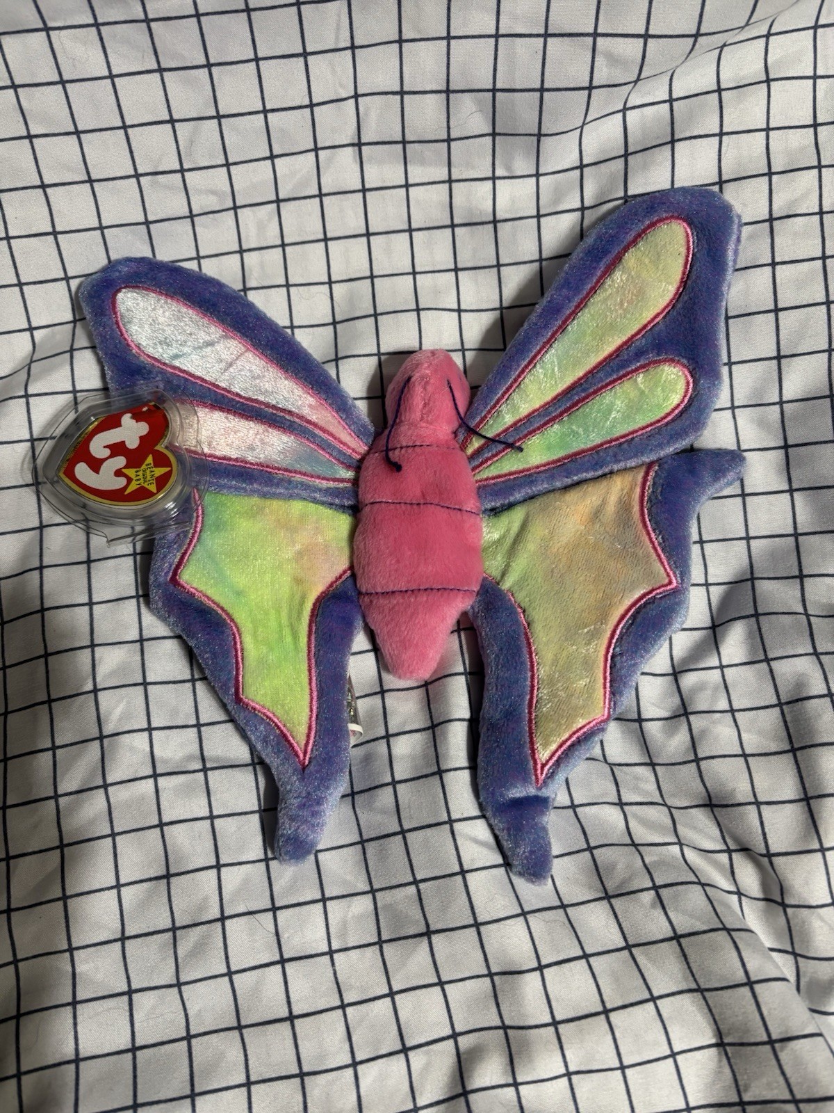Ty Beanie Baby Flitter Butterfly Plush 1999 Retired Original