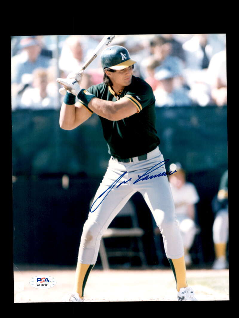 Jose Canseco PSA DNA Coa Signed  8x10 Photo Autograph A`s