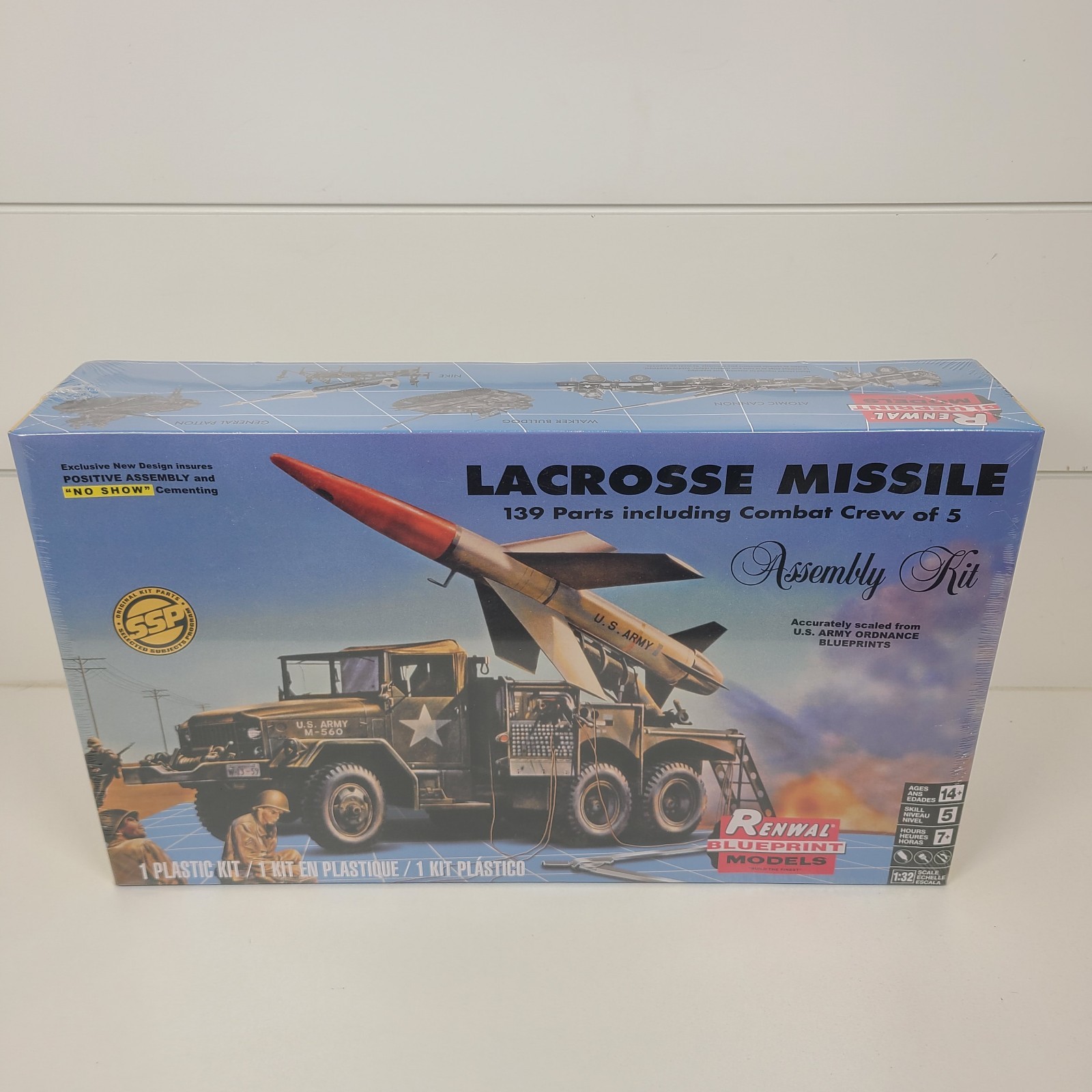 Renwal 1/32 Scale Blueprint Lacrosse Missile System Model Kit New Sealed