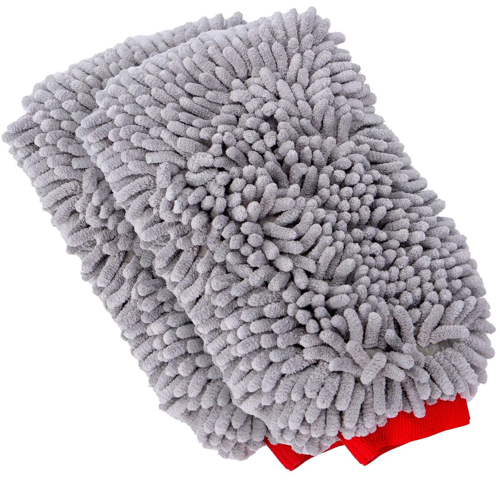 Premium Chenille Car Wash Mitt, Scratch and Lint Free, 2 Pack