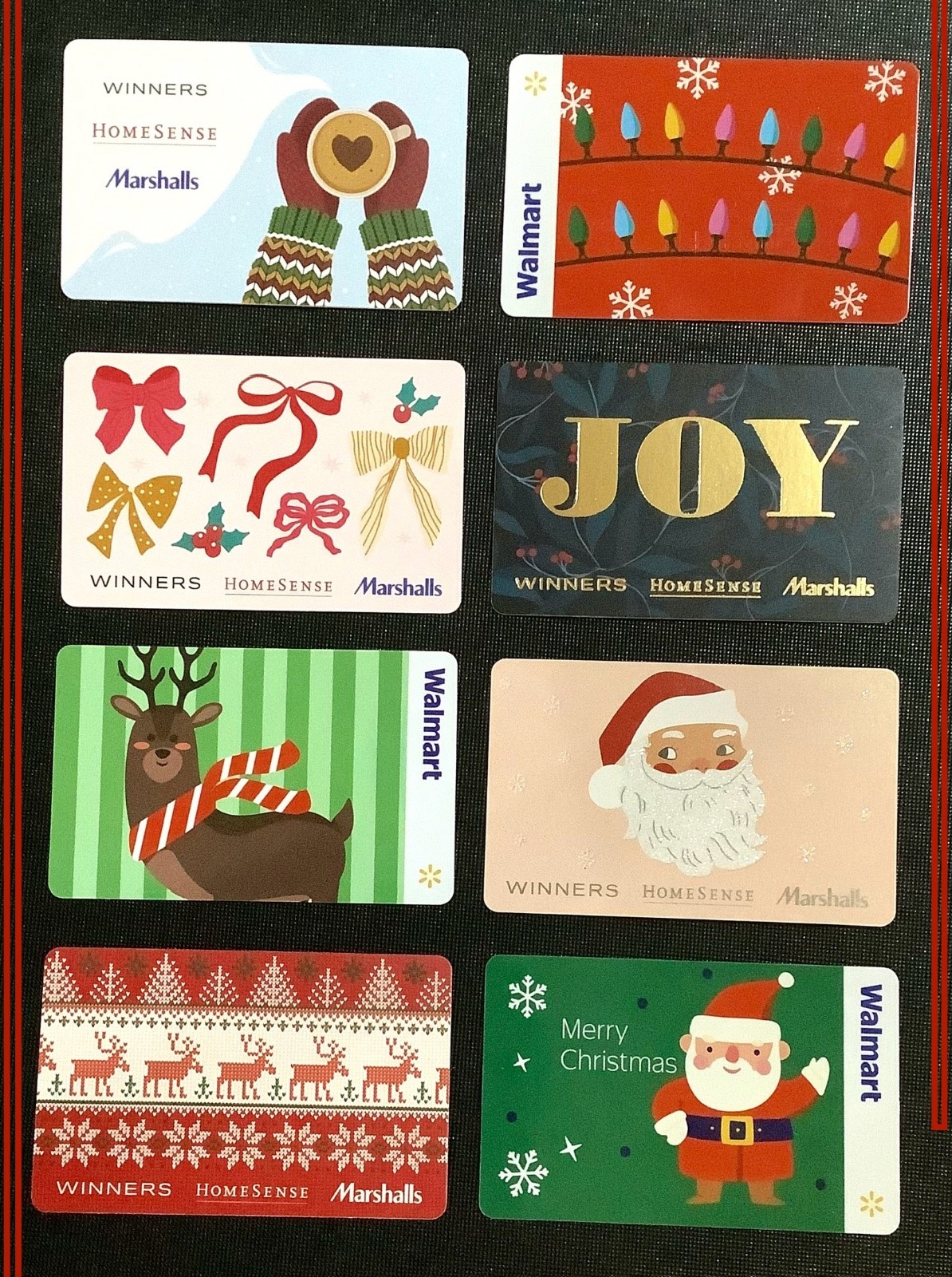 🇨🇦 CANADA 2025 CHRISTMAS WINNERS/ HOMESENSE / WALMART GIFT CARD (8 CARDS) NEW