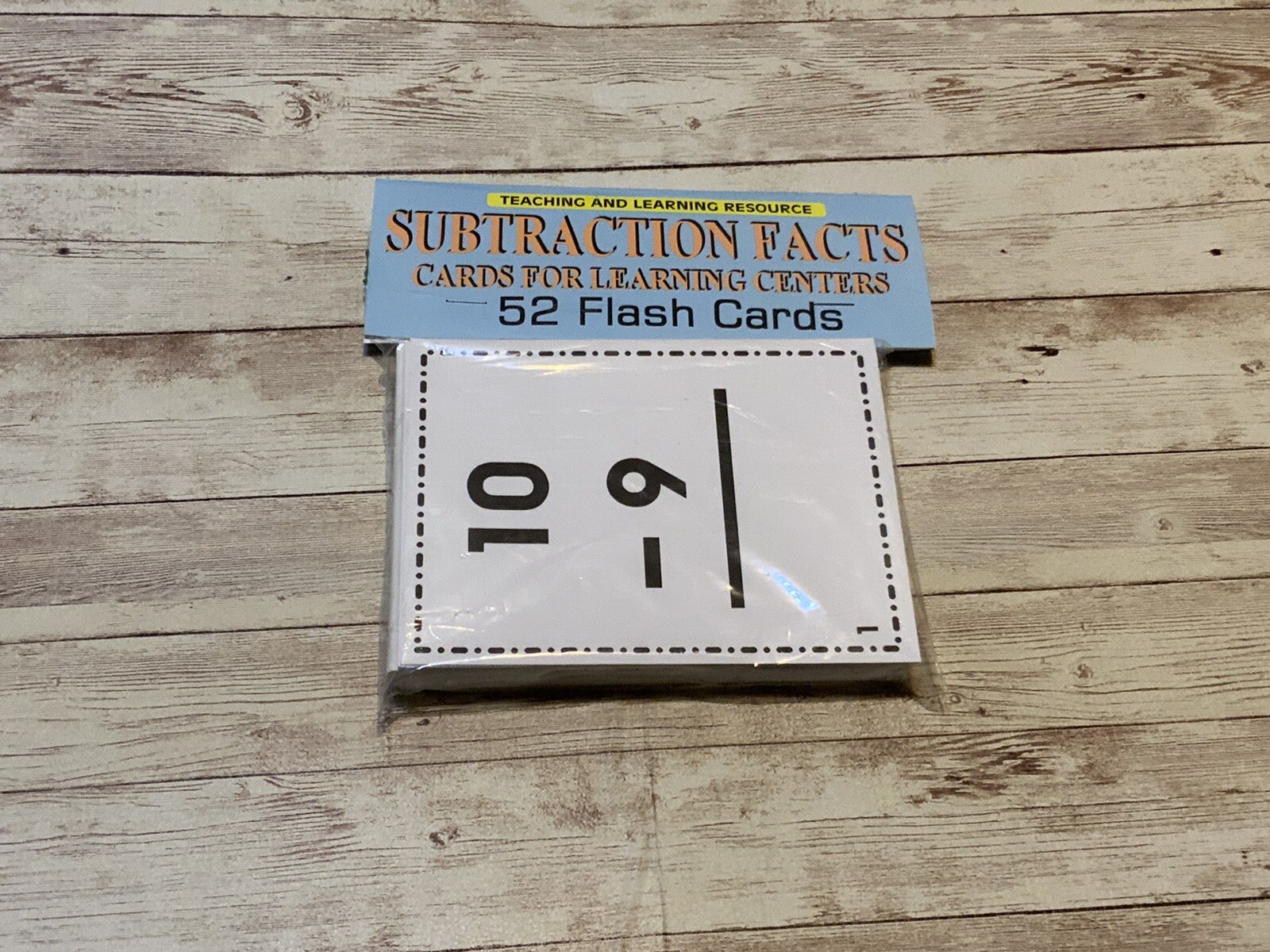 SUBTRACTION FACT - Cards for Learning Center 52 Cards- Teaching supplies
