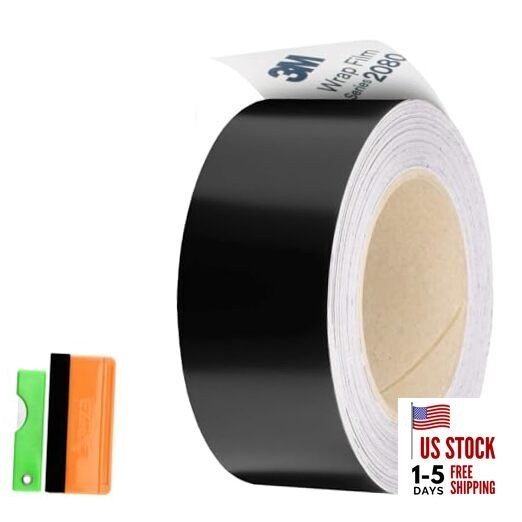 2 inchesx50 Feet 3M 2080 Vinyl Wrap Kit for 2 inches x 50 Feet Satin Black