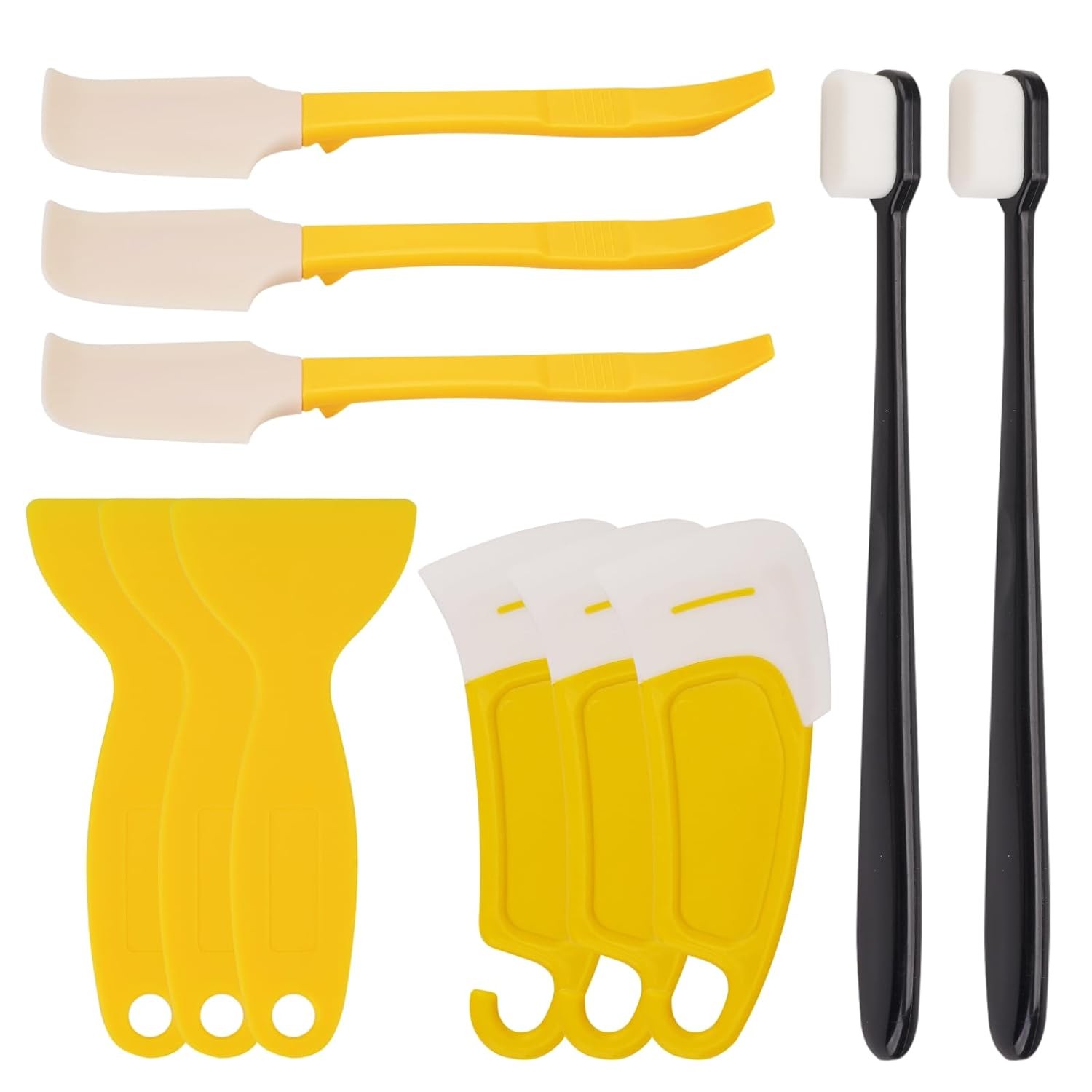 YIBECO 11pcs UV Resin 3D Printer Must-Have Tools, Scrapers, Silicone Spatulas,Br