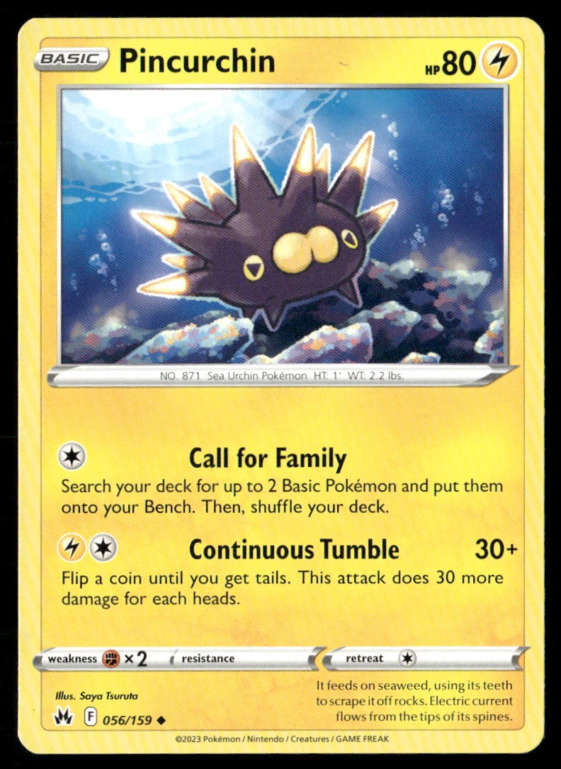 Pincurchin Normal Uncommon Crown Zenith 056/159 NM