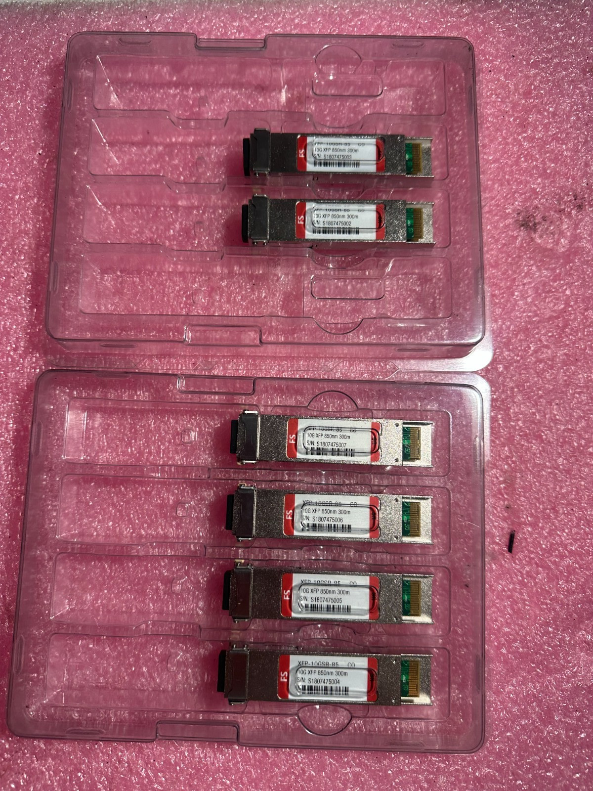 (Set Of 6) FS- XFP-10GSR-85, 10GBASE-SR XFP, Cisco Compatible Transceiver Module