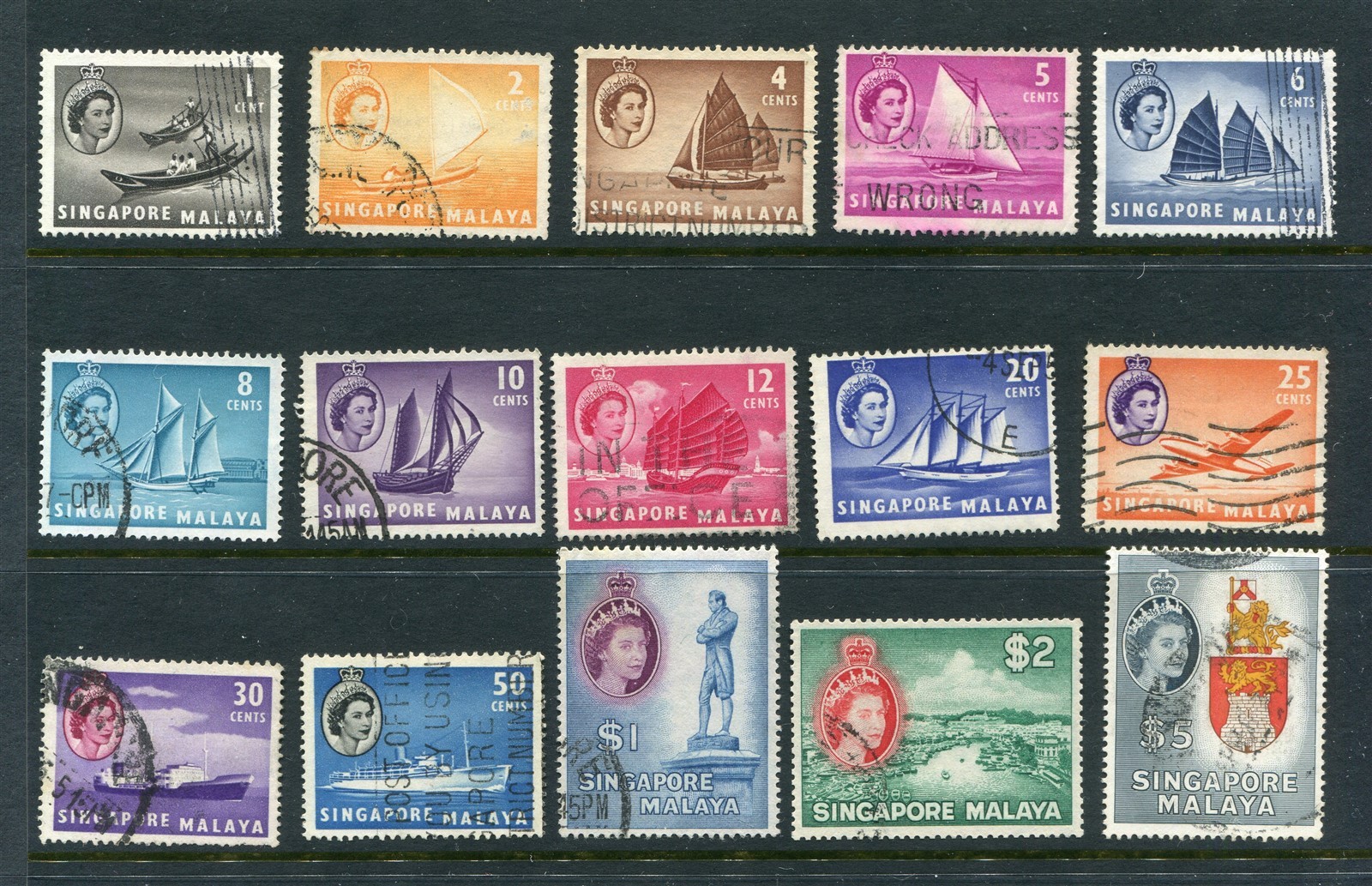 Singapore #28-42 Elizabeth II Complete Set [Used]