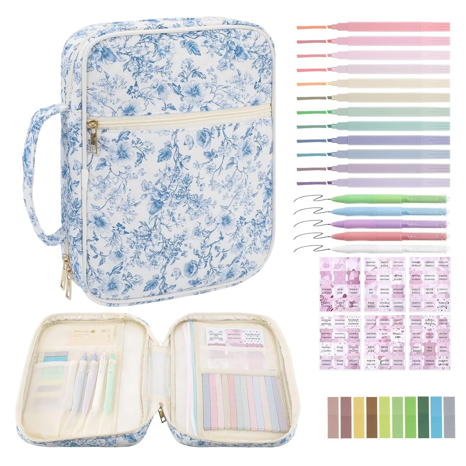 Bible Cover Case for Women, Large Bible Case Bibles Bag Bibles Study Supplies...