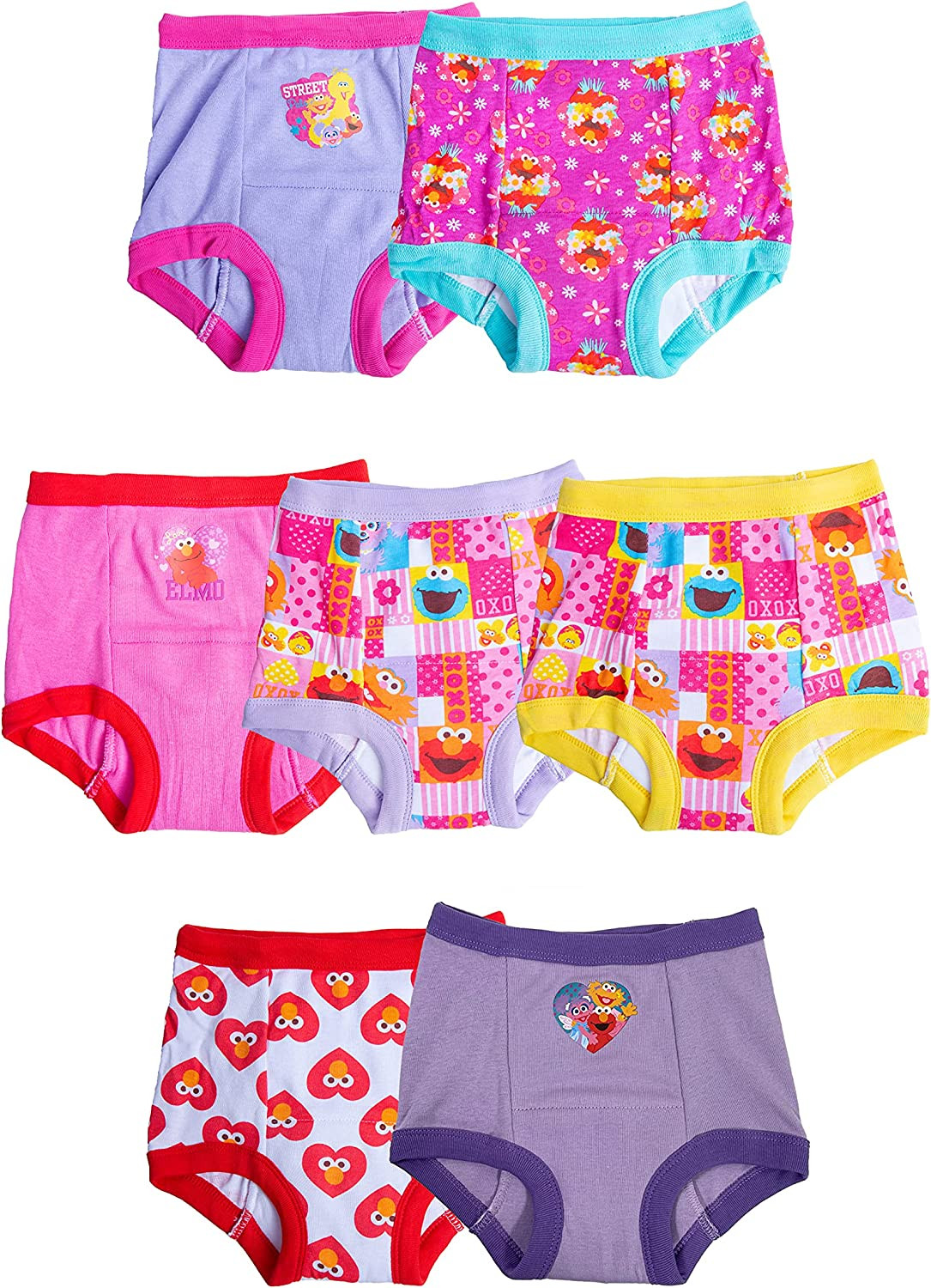 Unisex Toddler Potty Training Pants with Elmo, Cookie Monster and Big Bird with 