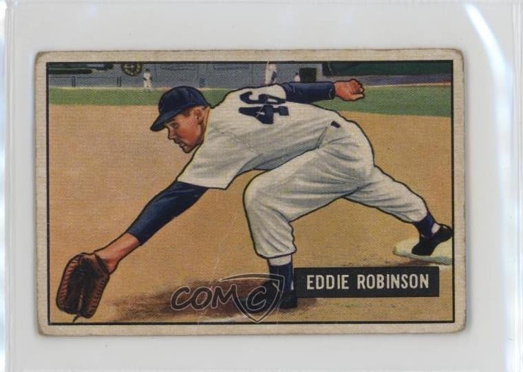 1951 Bowman Eddie Robinson #88 0z0n