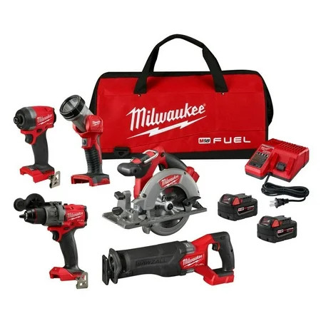 Milwaukee 3697-25 Combo Kit M18 Fuel 18 V 5 amps Cordless Brushless 5 Tool