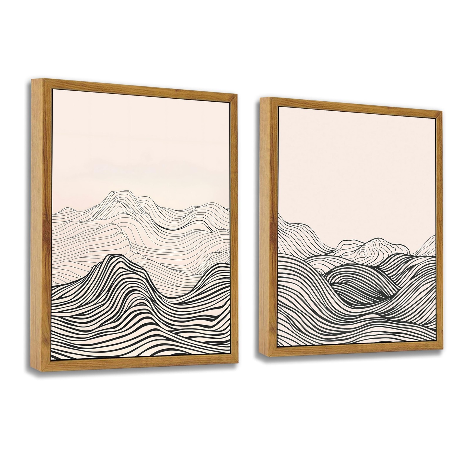 ARTZIO Framed Canvas Prints-Black and White Wall Art,Japanese Minimalist Abst...