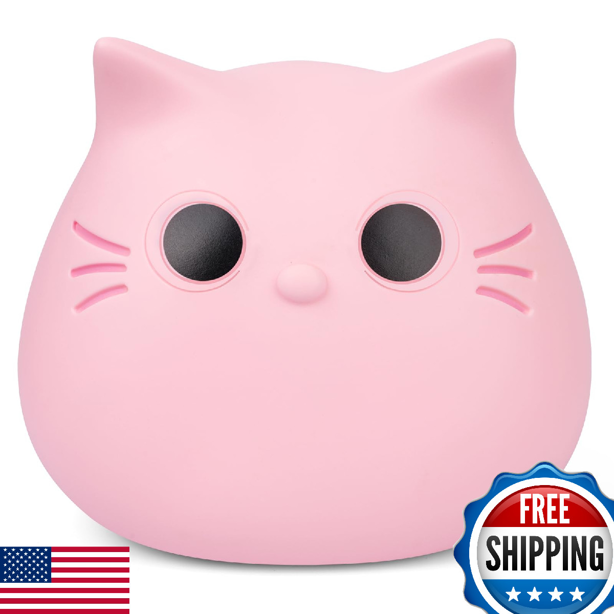 JIZWPOOM Cat Piggy Bank for Girls & Kids - Unbreakable Coin Money Saving Box Cut