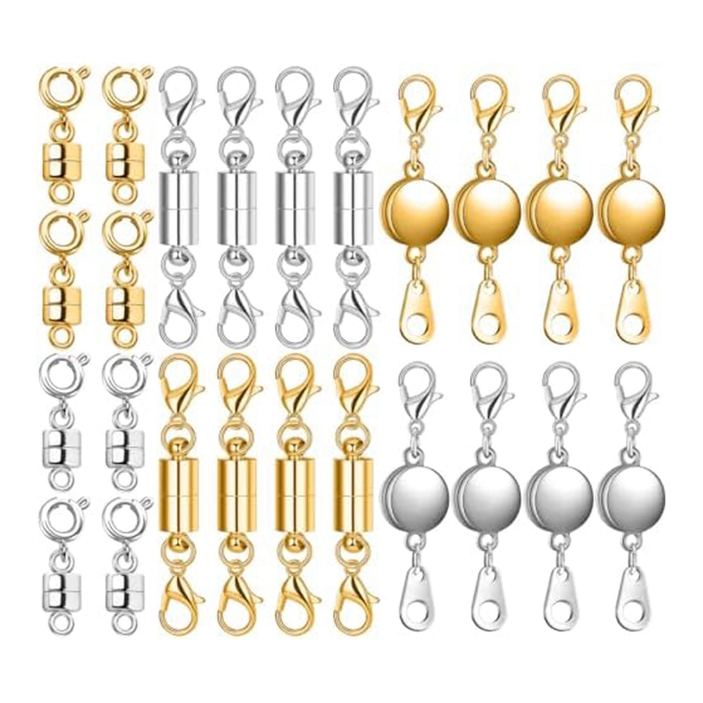 24 Pcs 3 Styles Magnetic Necklace Clasps and Closures,Magnetic Clasp9638