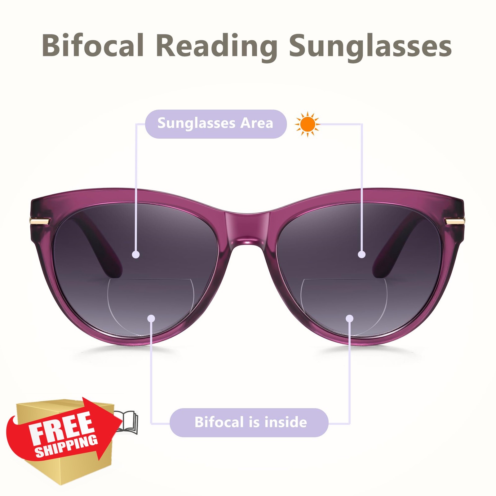 EASY READ Bifocal Reading Sunglasses 2 Pack UV400 Protection