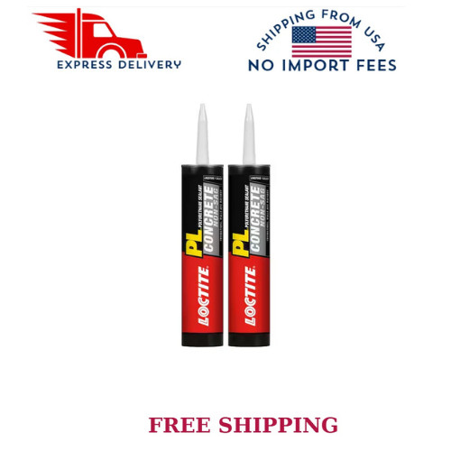 PL S10 10 oz. Gray Concrete Crack and Masonry Polyurethane Sealant (2-Pack)