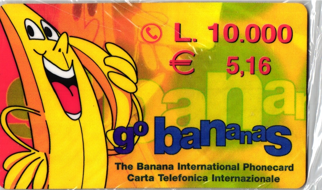1110 International Phone Card New Go Bananas 10,000 5.16