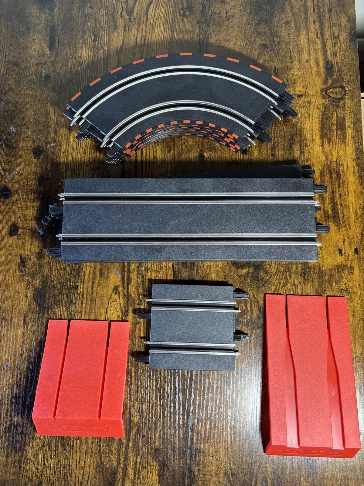 Carrera Go!!! (Mario Kart Edition) Track Piece Curve + Straight + Ramps Lot