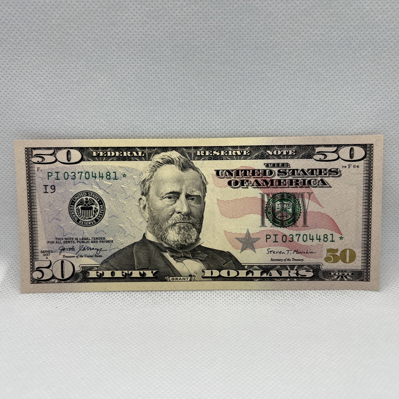 Series 2017A US Fifty Dollar Bill Star Note $50 Minneapolis PI 03704481* (UNC)
