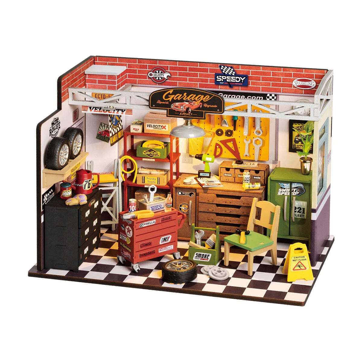 Robotime DG165 Rolife Garage Workshop DIY Miniature House Kit