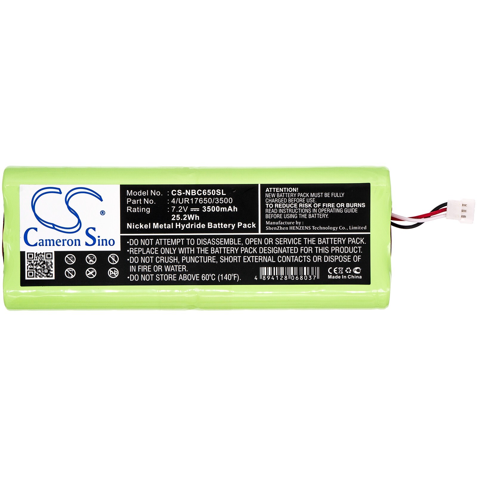 BATTERIE 3500mAh Type 4/UR17650/3500 For Nikon BC-60, Nikon BC-65, DTM-300